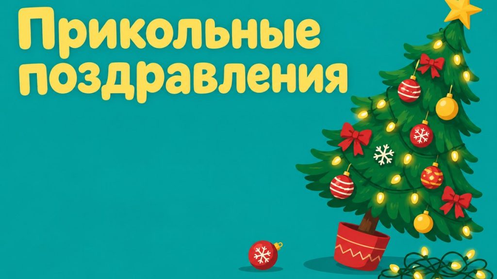 Похилена святкова ялинка з кулькою, що відкотилась