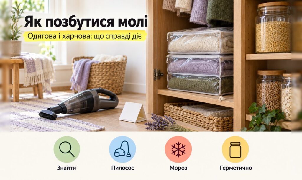 Як позбутися молі: вовняні речі в герметичних пакетах і пилосос біля шафи