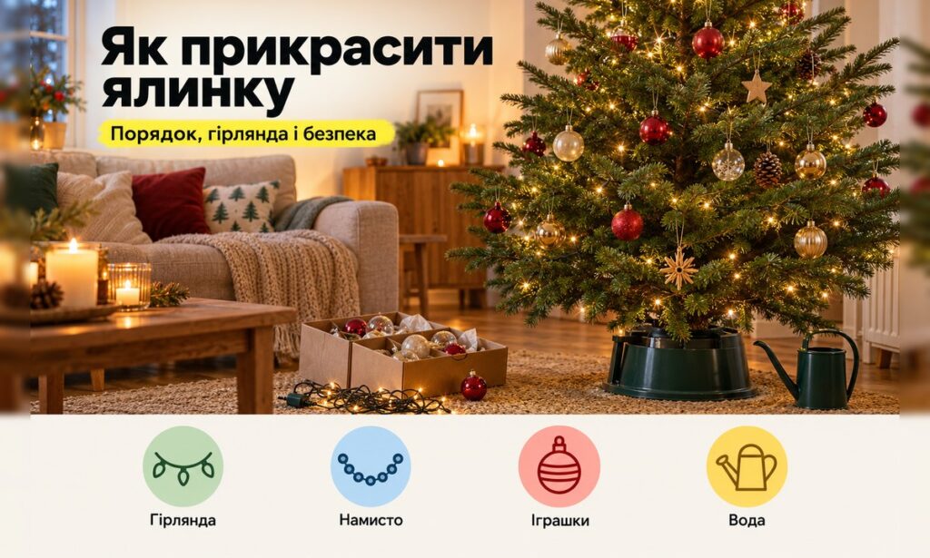 Як прикрасити ялинку: порядок, гірлянда і безпека Як прикрасити ялинку: жива ялинка з теплою гірляндою і скляними кульками