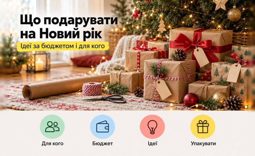 Що подарувати на Новий рік: подарунки в крафтовому папері під ялинкою