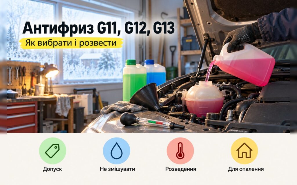 Антифриз G11, G12, G13: заливання охолоджувальної рідини в розширювальний бачок авто
